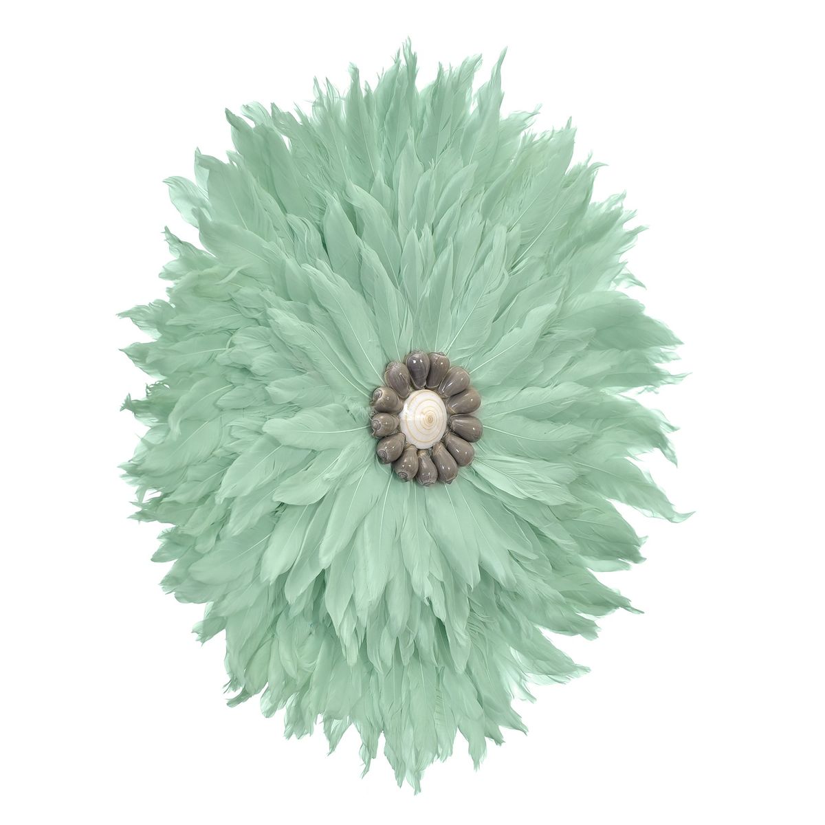 Federkranz Wanddeko mintgrün – 40 cm Ø